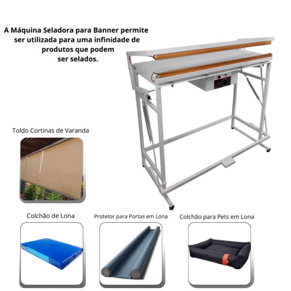 Seladora Pedal 1m Solda Banner Toldo Colchão Bagum - Imagem 3