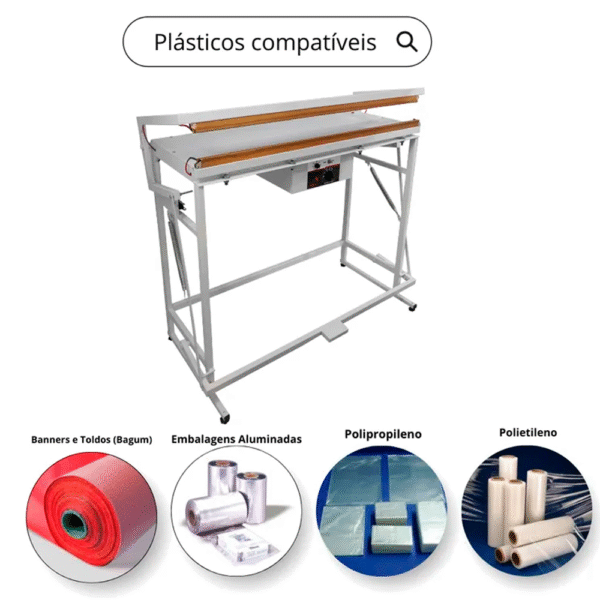 Seladora Pedal 1m Solda Banner Toldo Colchão Bagum - Imagem 5
